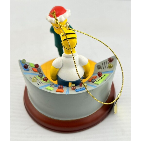 SIMPSONS Bradford Tree Ornament Illuminated "Christmas Bonus" Homer Mr. Burns - Picture 3 of 9